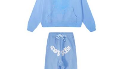 Sp5der Sky Blue Tracksuit
