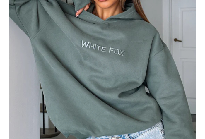 White Fox Hoodie in soft fabric, featuring stylish design and cozy everyday comfort.