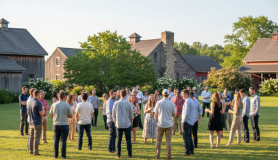 business event in farmhouse