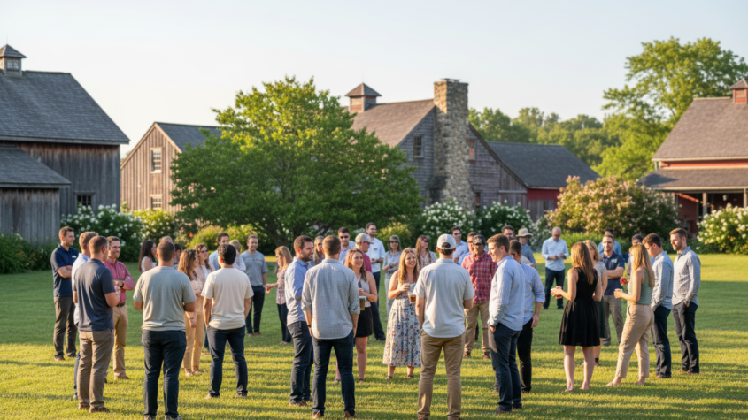 business event in farmhouse