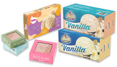 Creative Typography Custom Ice-Cream Boxes