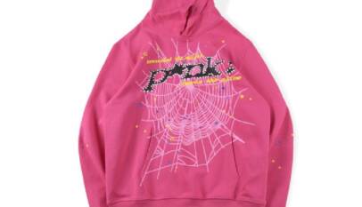 Dark Pink Sp5der Hoodie