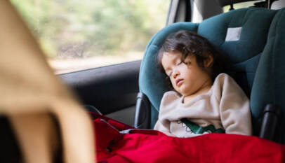 Taxi Cab With Car Seat