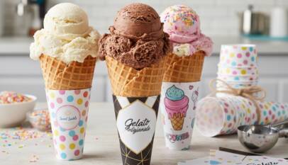 Ice cream cone paper sleeves